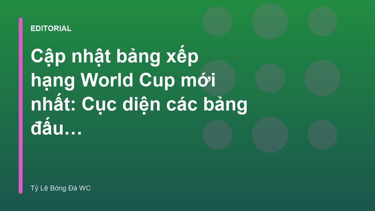 Bảng xếp hạng World Cup các đội tuyển bóng đá